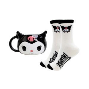 Sanrio Set Taza 3D y Calcetines Kuromi